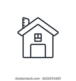 house icon. vector.Editable stroke.linear style sign for use web design,logo.Symbol illustration.