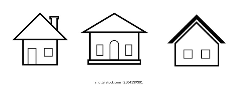 House icon . Web home icon for apps and websites. Collection home icons. vector design eps 10