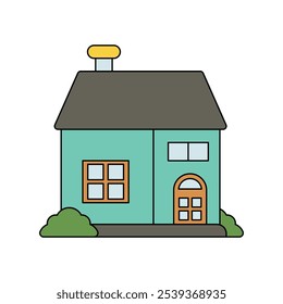 house icon with white background vector stock illustration