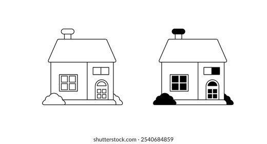 house icon with white background vector stock illustration