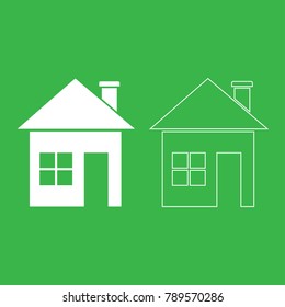 House icon . white color .