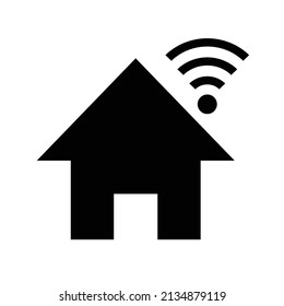 Icono de la casa e icono de wifi.