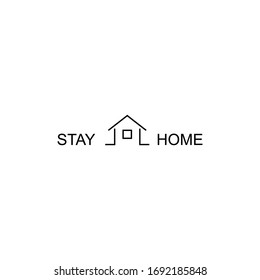 Icono de la casa con ventana, contorno simple vector. Símbolo de signo de casa