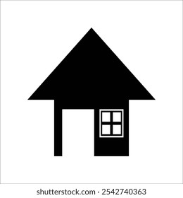 house icon, with windows on the side