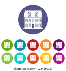 house icons color set vector for any web design on white background