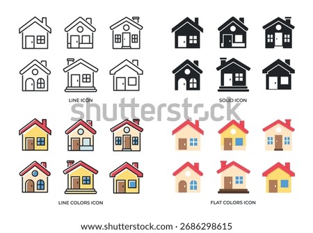 House Icons. Multi series icons collection