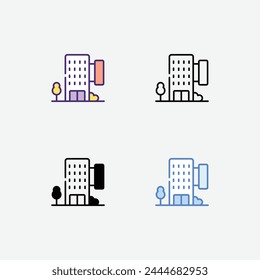House icons set in 4 different style vector illustration