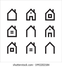 Juego de iconos de la casa. Perfecto para icono web, etc.