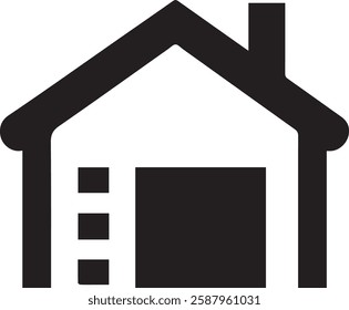 House icons set. Home icon collection. Real estate. Flat style houses symbols for apps and websites on whitr background - stock vector.