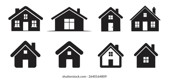 House icons set. Home icon vector, Real estate house icon. vector illustration