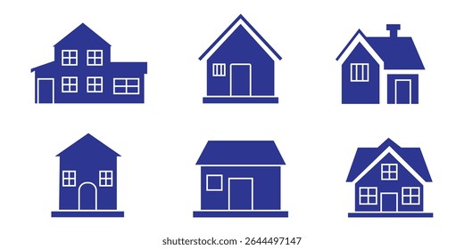 Conjunto de ícones da casa. Ícone Início .