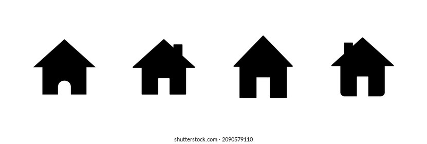 House icons set. Home sign and symbol