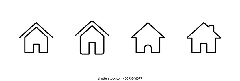 House icons set. Home sign and symbol