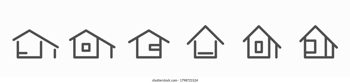 House icons set. Home symbol vector Illustration