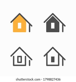 House icons set. Home symbol vector Illustration