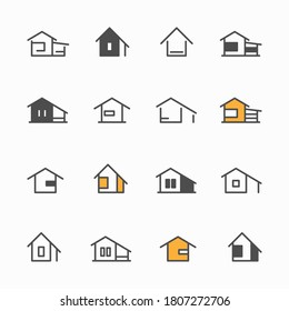 House icons set. Home symbol vector Illustration