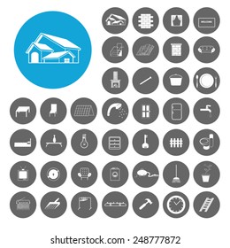 House icons set. Illustration EPS10