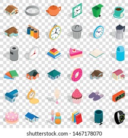 House icons set. Isometric style of 36 house vector icons for web for any design