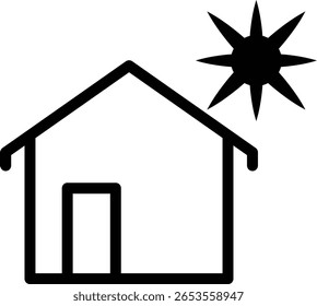  House Icons Set minimalistic Style Home and Real Estate Symbol Collection for Apps, Websites, and UI Design on White Background - Stock Vector
