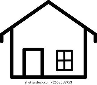  House Icons Set minimalistic Style Home and Real Estate Symbol Collection for Apps, Websites, and UI Design on White Background - Stock Vector
