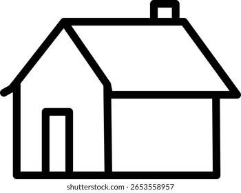  House Icons Set minimalistic Style Home and Real Estate Symbol Collection for Apps, Websites, and UI Design on White Background - Stock Vector
