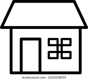  House Icons Set minimalistic Style Home and Real Estate Symbol Collection for Apps, Websites, and UI Design on White Background - Stock Vector

