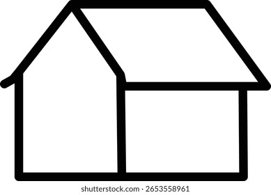  House Icons Set minimalistic Style Home and Real Estate Symbol Collection for Apps, Websites, and UI Design on White Background - Stock Vector

