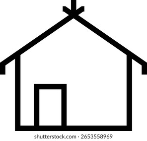  House Icons Set minimalistic Style Home and Real Estate Symbol Collection for Apps, Websites, and UI Design on White Background - Stock Vector
