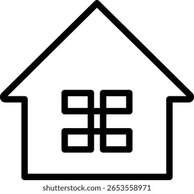  House Icons Set minimalistic Style Home and Real Estate Symbol Collection for Apps, Websites, and UI Design on White Background - Stock Vector
