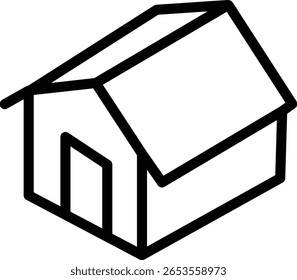  House Icons Set minimalistic Style Home and Real Estate Symbol Collection for Apps, Websites, and UI Design on White Background - Stock Vector
