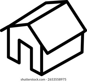  House Icons Set minimalistic Style Home and Real Estate Symbol Collection for Apps, Websites, and UI Design on White Background - Stock Vector
