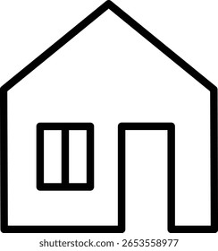 House Icons Set minimalistic Style Home and Real Estate Symbol Collection for Apps, Websites, and UI Design on White Background - Stock Vector
