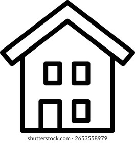  House Icons Set minimalistic Style Home and Real Estate Symbol Collection for Apps, Websites, and UI Design on White Background - Stock Vector
