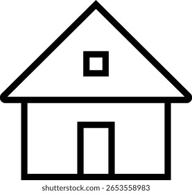  House Icons Set minimalistic Style Home and Real Estate Symbol Collection for Apps, Websites, and UI Design on White Background - Stock Vector
