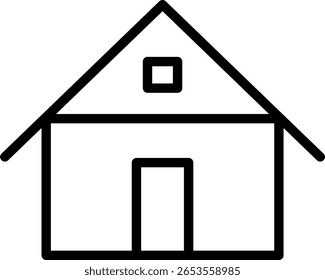  House Icons Set minimalistic Style Home and Real Estate Symbol Collection for Apps, Websites, and UI Design on White Background - Stock Vector
