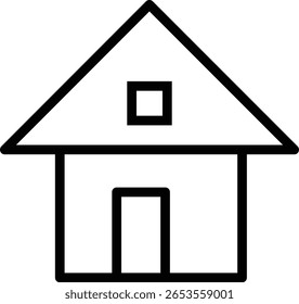  House Icons Set minimalistic Style Home and Real Estate Symbol Collection for Apps, Websites, and UI Design on White Background - Stock Vector
