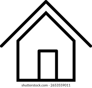  House Icons Set minimalistic Style Home and Real Estate Symbol Collection for Apps, Websites, and UI Design on White Background - Stock Vector
