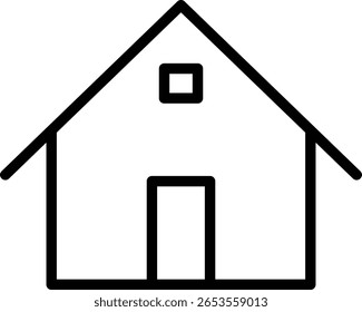  House Icons Set minimalistic Style Home and Real Estate Symbol Collection for Apps, Websites, and UI Design on White Background - Stock Vector
