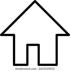  House Icons Set minimalistic Style Home and Real Estate Symbol Collection for Apps, Websites, and UI Design on White Background - Stock Vector
