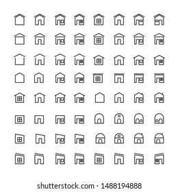 House Icons Set Vector Illustration