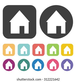 House icons set. Vector Illustration eps10.  