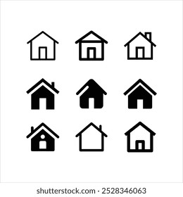 ícones da casa definir imagem vetorial