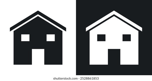 House icons. solid style vector