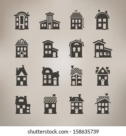 House icons. Vector format