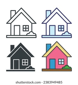 House icons vector on trendy design