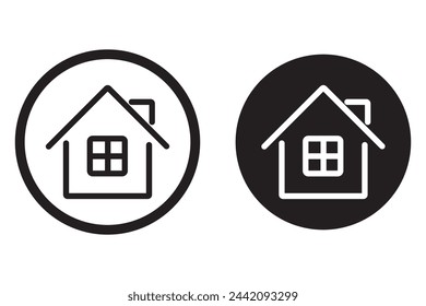 Conjunto de vectores de iconos de casa. Señal de inicio y diseño de símbolos. Casa, logo de la casa. Casa, hogar, símbolos simples. Ilustración vectorial.