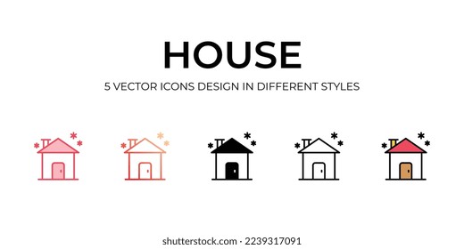 Iconos de la casa con fondo blanco.