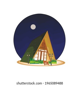 house illustration design vector template