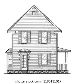 Easy Simple Old House Drawing - Kress the One