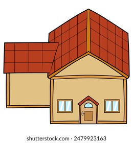 house illustration hand drawn isolated vector